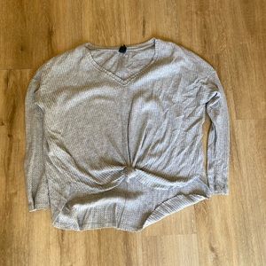 Grey Knit Top